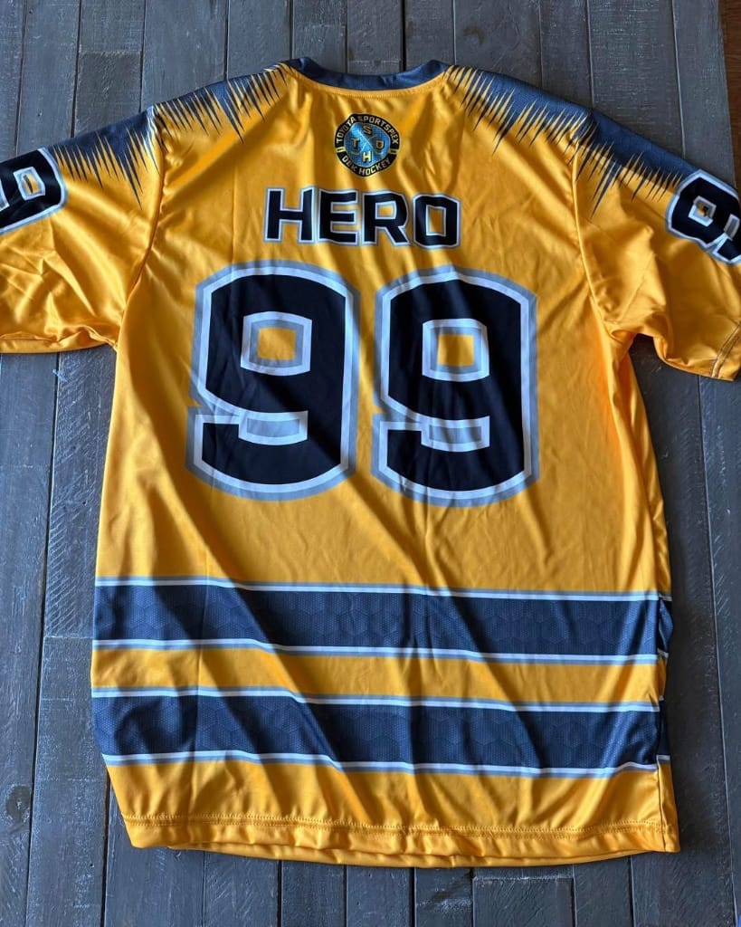 Custom printed hockey jersey made by 570 Apparel
