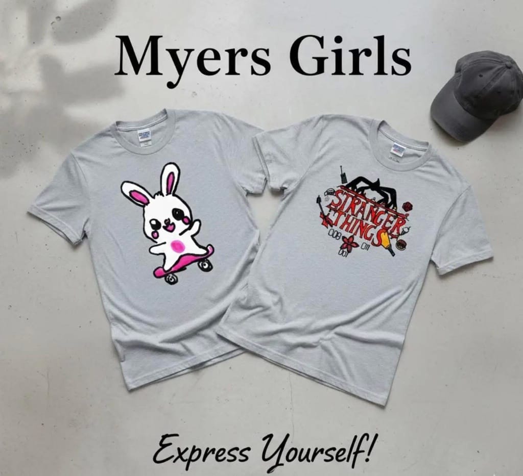 Custom team shirts printed for a local girls team